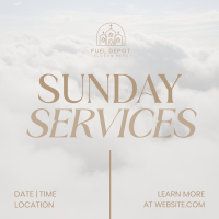 Minimalist Sunday Services Instagram Post Image Preview