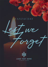 Red Poppies Anzac Day Flyer