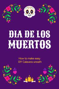 Floral Dia De Los Muertos Pinterest Pin Image Preview