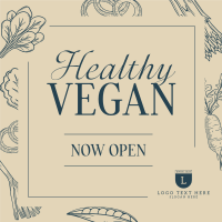 Vegan Restaurant Instagram Post Design