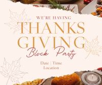 Elegant Thanksgiving Party Facebook Post