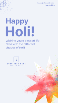 Holi Star Facebook Story