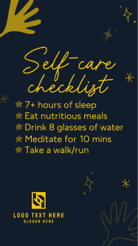 Self care checklist YouTube Short