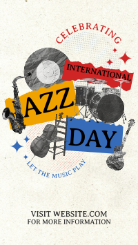 Retro Jazz Day Facebook Story