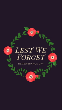 Geometric Poppy Remembrance Day Facebook Story