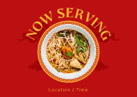 Chinese Noodles Postcard