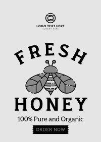 Bee Farm Badge Poster