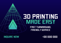 3D Printing Service Postcard