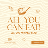 All You  Can Eat Instagram Post Design