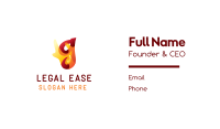 Chili Flaming Letter G Business Card