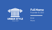 Greek Parthenon Gym Barbell Business Card