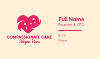 Pink Heart Dots Business Card