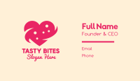 Pink Heart Dots Business Card