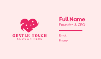 Pink Heart Dots Business Card Image Preview