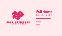 Pink Heart Dots Business Card Image Preview