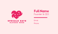 Pink Heart Dots Business Card Image Preview