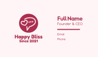 Flirty Love Message Chat Business Card