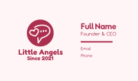 Flirty Love Message Chat Business Card