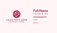 Flirty Love Message Chat Business Card