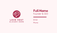 Flirty Love Message Chat Business Card Image Preview