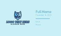 Blue Wolf Mascot  Business Card Design