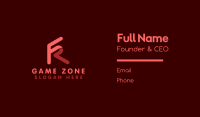 Letter FR Gaming Business Card Image Preview
