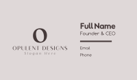 Round Elegant Letter O Business Card Image Preview