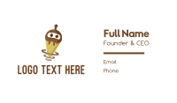 Robot Chocolate Ice Cream Business Card