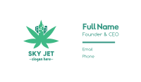 Cannabis City Leaf Business Card