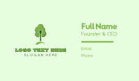 Green Spoon Tree Business Card Design