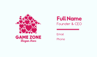 Cute Heart House  Business Card Design