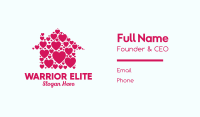 Cute Heart House  Business Card Design