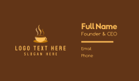 Hot Coffee Cafe Business Card