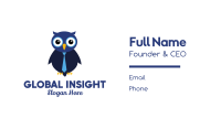 Cute Blue Owl Business Card Design