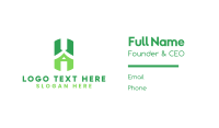 Green Developer Letter H Business Card