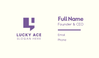 Purple Chat Letter L Business Card Image Preview