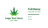 Cannabis Leaf Flag Business Card Design