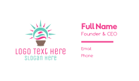 Colorful Sunny Cupcake Business Card Design