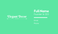 Elegant Script Wordmark Business Card Image Preview