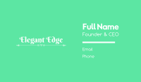 Elegant Script Wordmark Business Card Image Preview