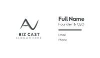 Audio Visual AV Business Card