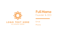 Luxury Orange Star Business Card