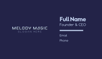 Minimal Design Studio Wordmark Business Card