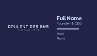 Minimal Design Studio Wordmark Business Card Image Preview