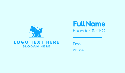 Starry Blue Dog Wolf Business Card Image Preview
