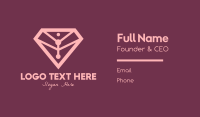 Elegant Pink Diamond Business Card Design