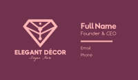 Elegant Pink Diamond Business Card Image Preview