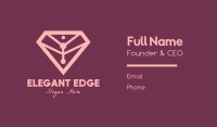 Elegant Pink Diamond Business Card Image Preview