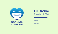 Happy Heart Face Mask Business Card