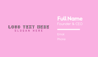Pink And White Business Card example 2